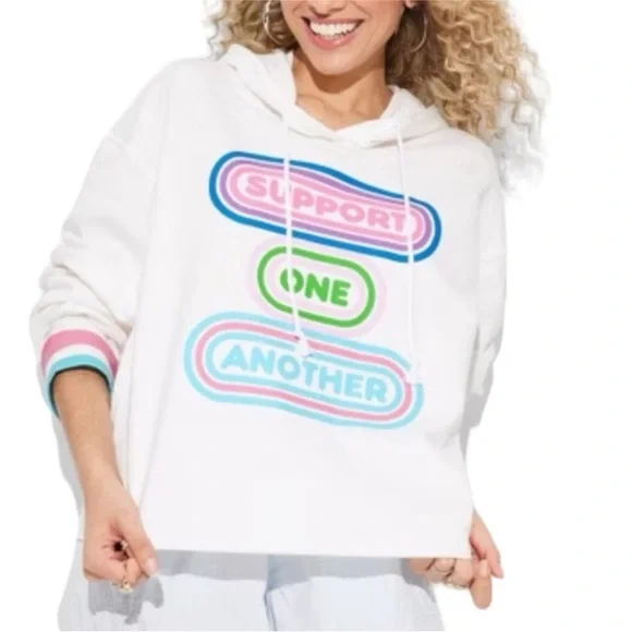 Target🎯Pride “Support One Another” Cropped Hoodie, Size S - Picture 1 of 13